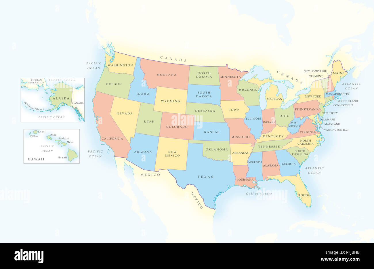 United States Map Alaska And Hawaii Hi-Res Stock Photography And with Map Of Usa Including Alaska And Hawaii