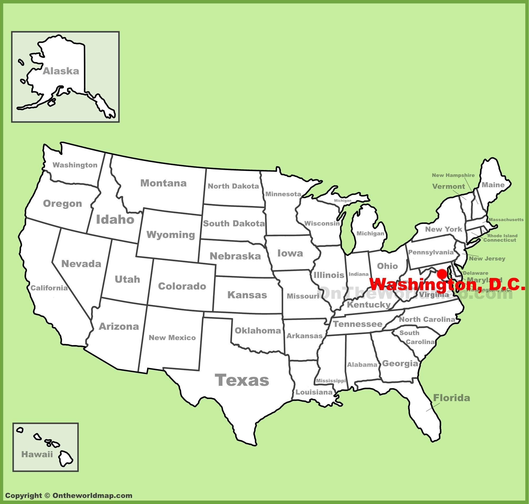 United States Map Dc - Washington Dc Located United States Map in District Of Columbia In Usa Map