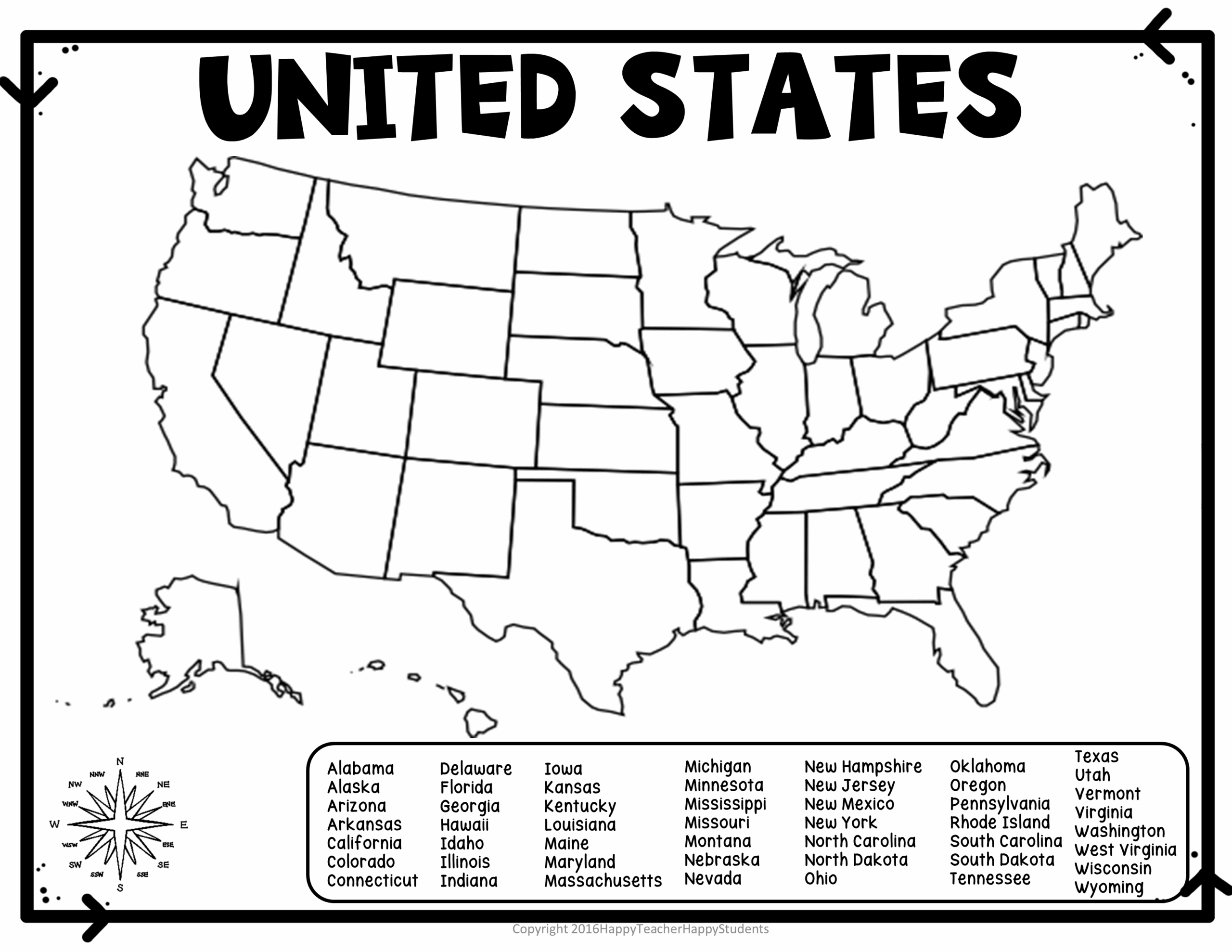 United States Map Quiz &amp;amp; Worksheet- Usa Map Test W/ Practice Sheet within Fill In the Blank Map of USA