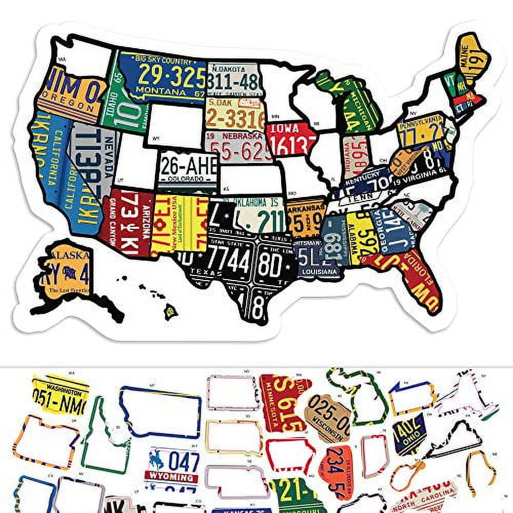United States Map Rv State Map Sticker - 14.5&amp;quot; X 21.5&amp;quot;, Explore in Map of USA To Mark States Visited
