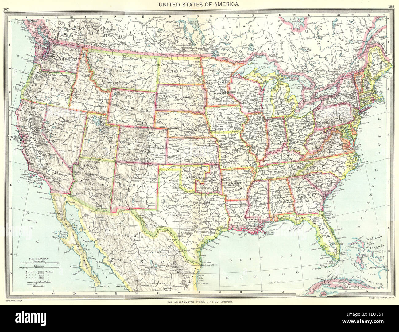 United States Map Scale Hi-Res Stock Photography And Images - Alamy pertaining to Map of USA with Distance Scale