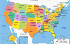 United States Map With Capitals, Us States And Capitals Map in Labeled Map of USA with Capitals