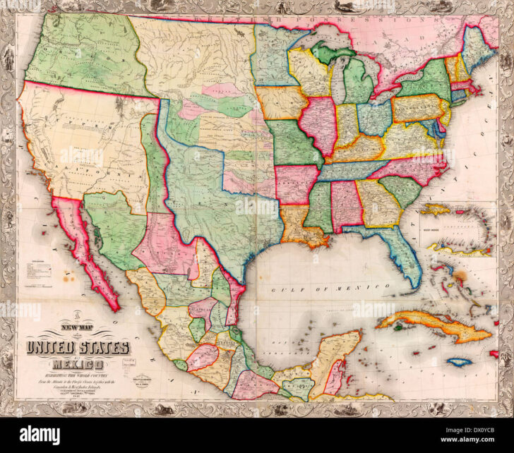 Map of USA Before Mexican War