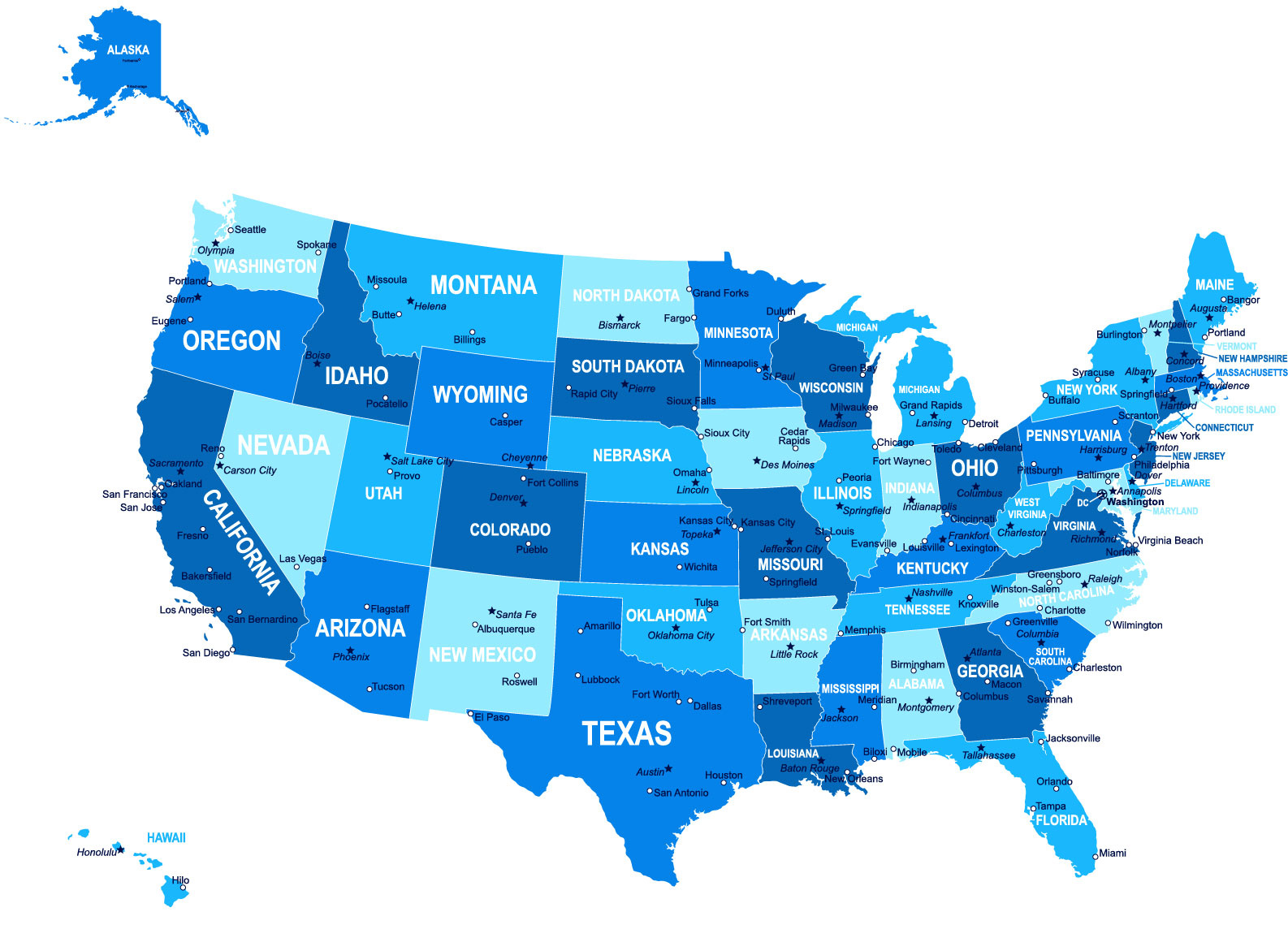 United States Of America Map With Cities - Worldstrides - Us regarding Travel Map Of Usa With States And Cities