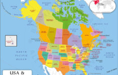 Us Canada Map, Usa Canada Map, Us And Canada Map within Map of Canada and USA with States and Provinces