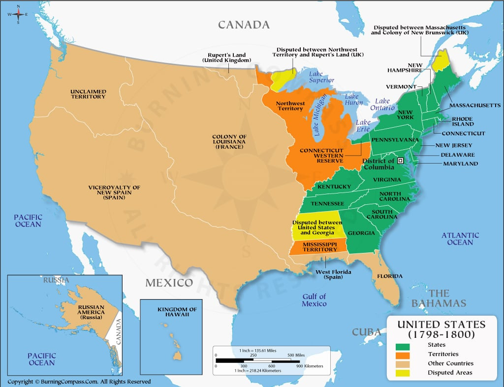 Us Map 1800, Map Of America 1800 pertaining to Map of the USA In the 1800s