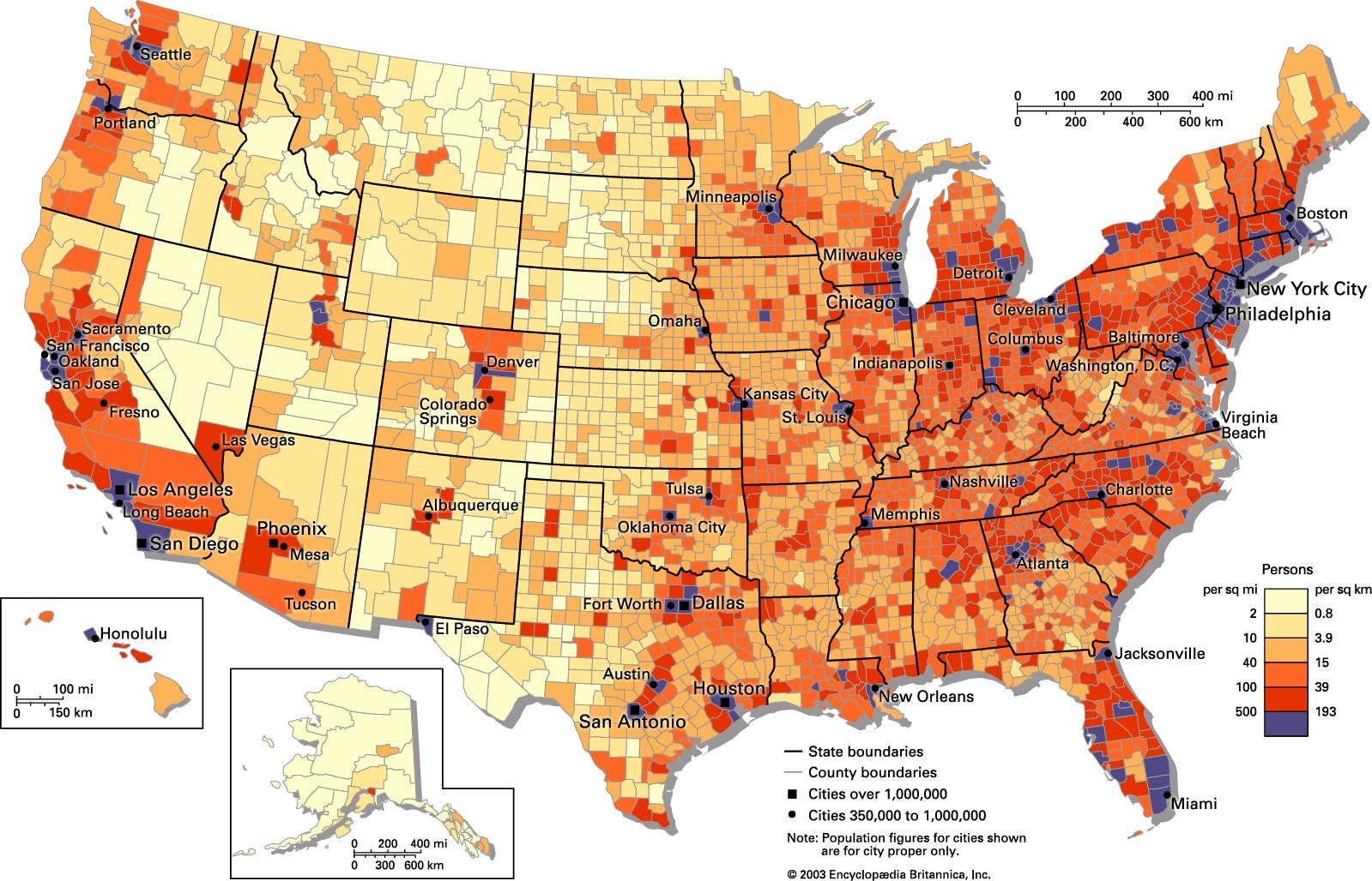 Us Population Density Map - Us Map Population Density (Northern within Population Density Map Of The Usa