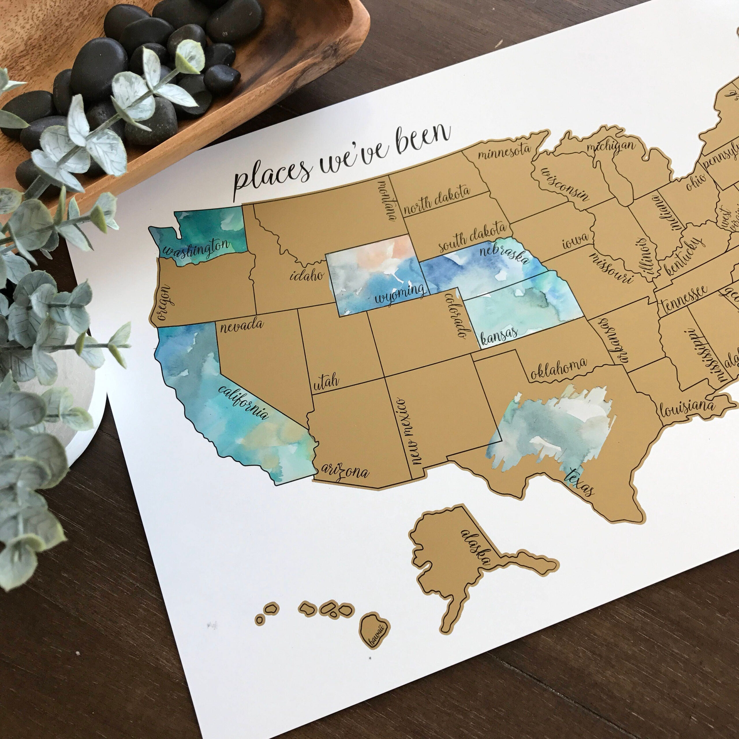 Us Scratch Off Map | Places I&amp;#039;Ve Been Map | Travel Gift | Baby inside Map Of Usa Where I&amp;#039;Ve Been