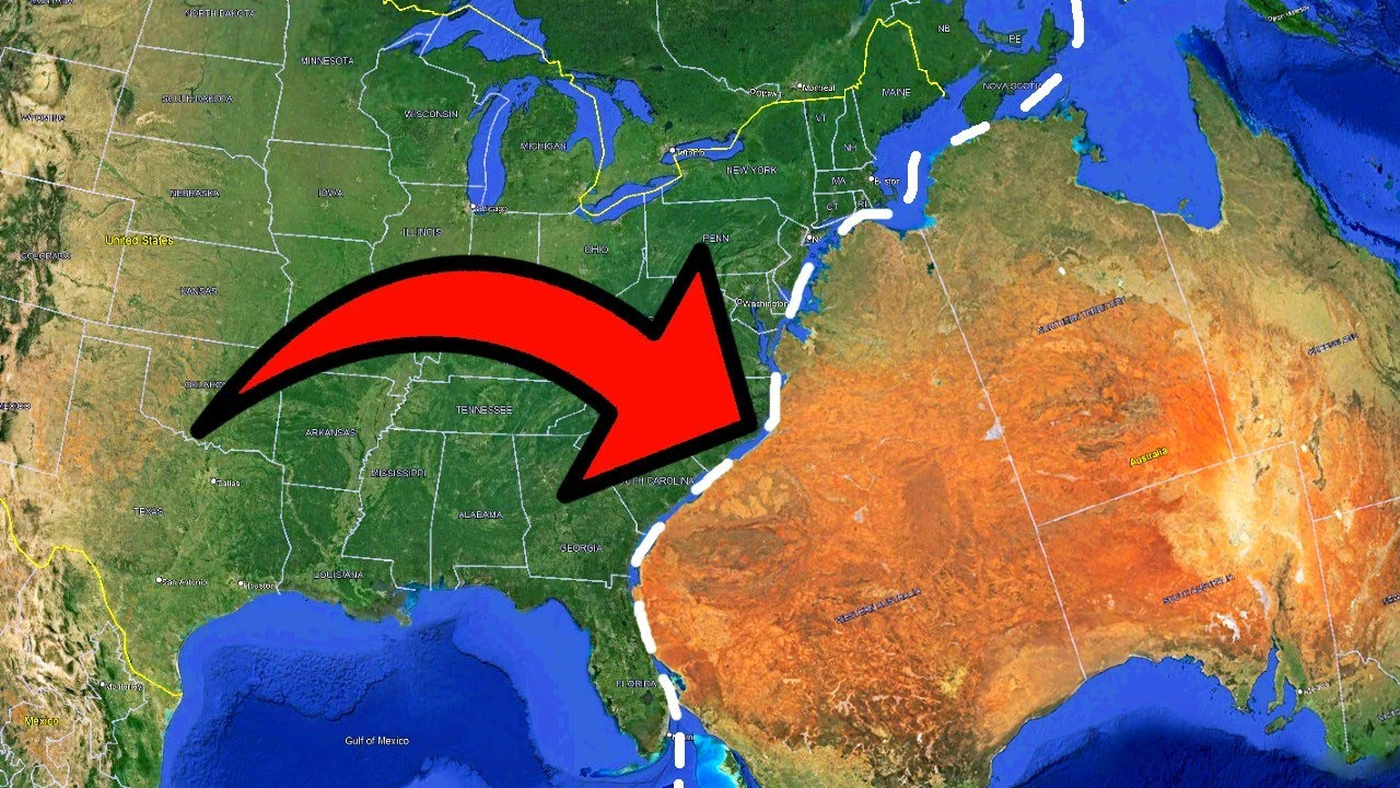 Usa And Australia Fit Together Perfectly | Fun With Maps for Map of Australia Overlaid On USA