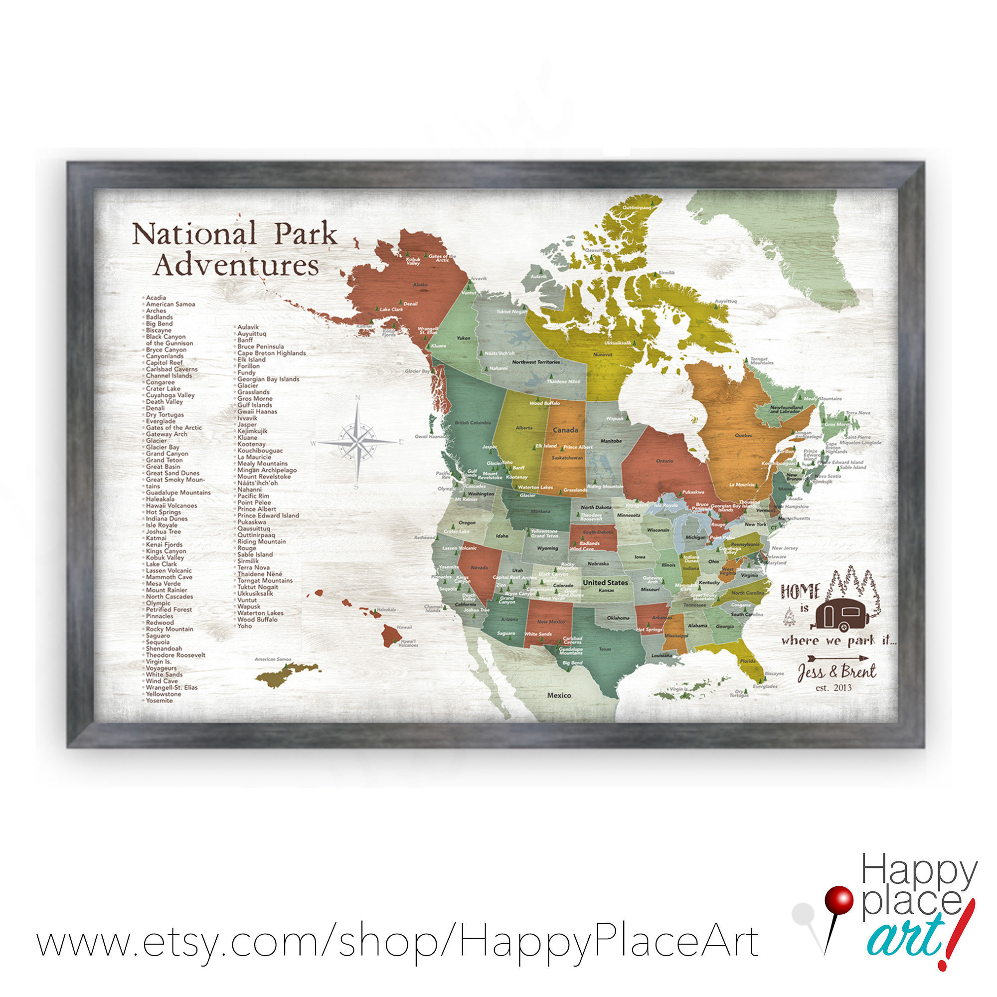Usa And Canada National Parks Map For Push Pin Map &amp;amp;List Of Park with Map Of National Parks In Usa And Canada