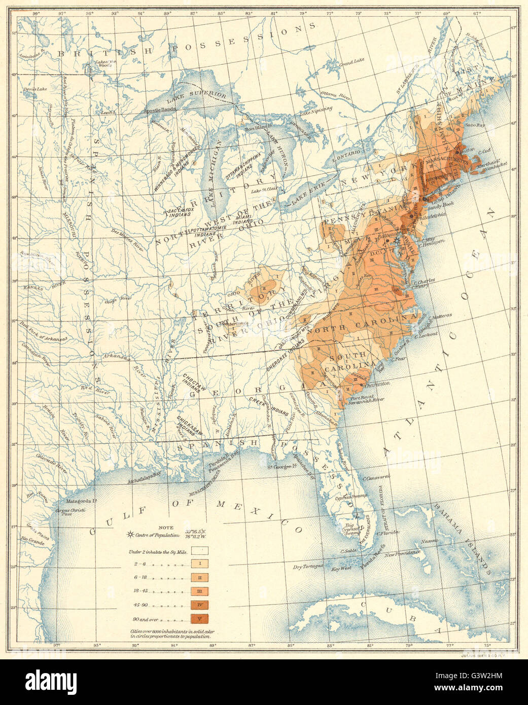 Usa: Bevölkerungsverteilung: 1790, 1900 Antike Karte throughout Map of the USA In 1790
