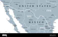 Usa Border Mexico Hi-Res Stock Photography And Images – Alamy within Map Of Usa And Mexico Border