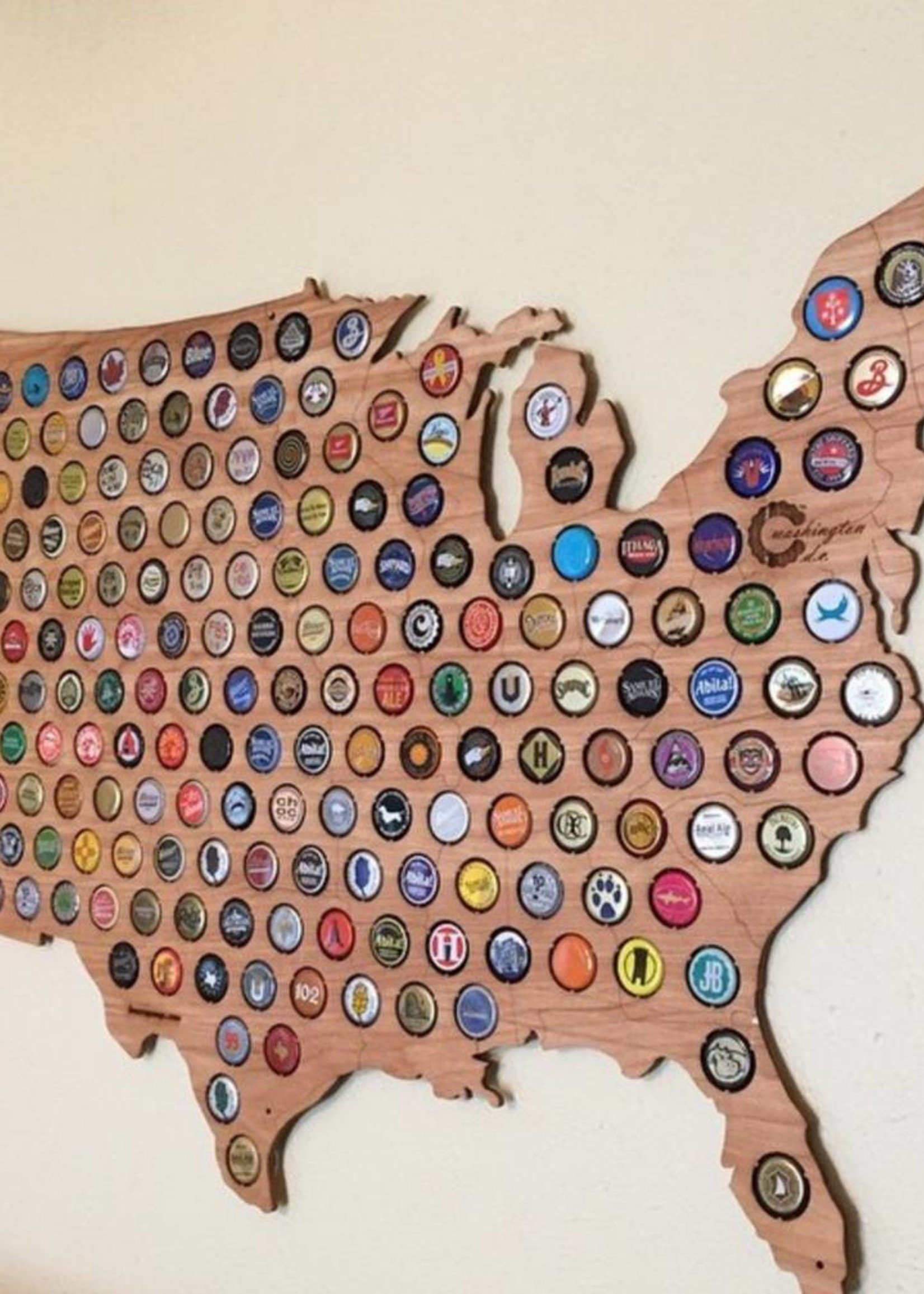 Usa Map - Daiseye with regard to Beer Cap Map of the USA
