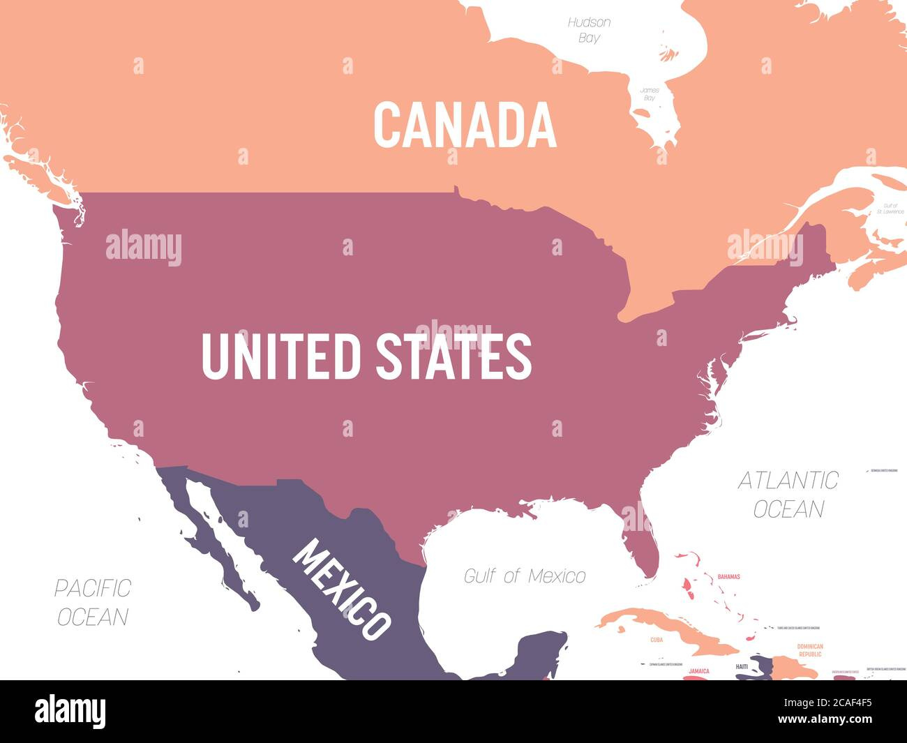 Usa Map. High Detailed Political Map United States Of America And throughout Map of USA and Neighboring Countries
