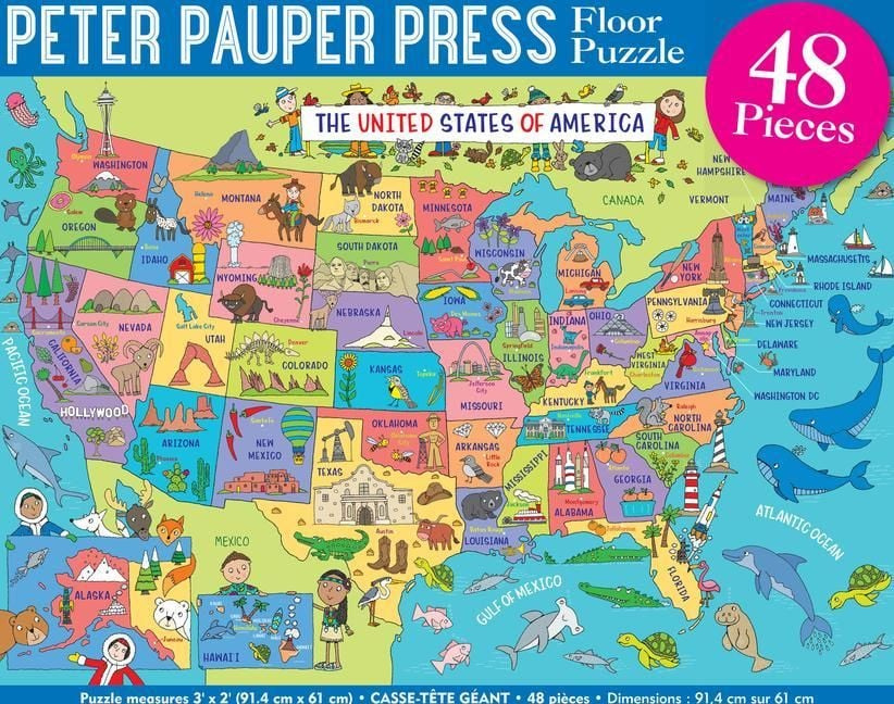 Usa Map Kids&amp;#039; Floor Puzzle pertaining to Floor Puzzle Map of the USA