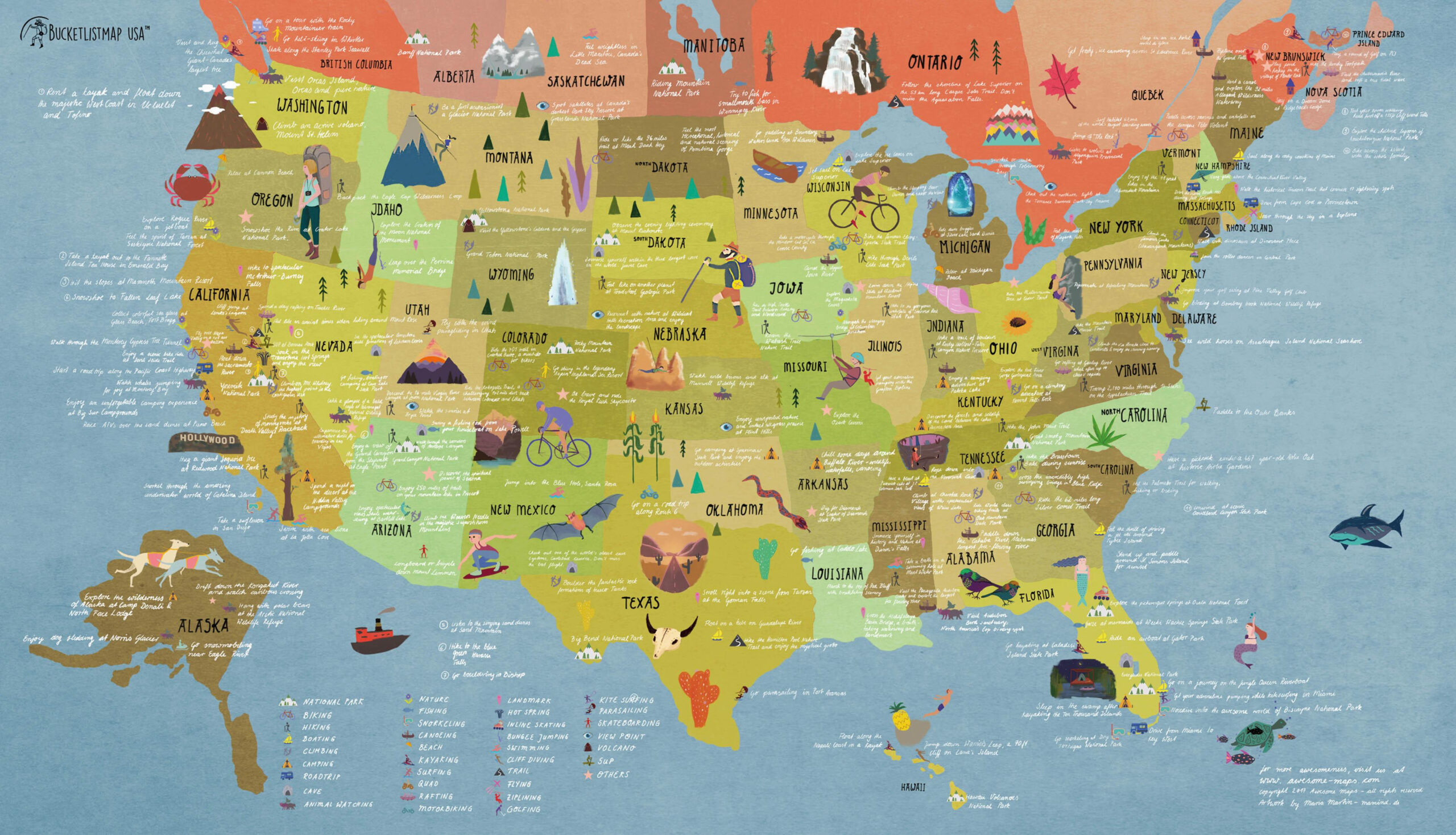 Usa Map - Mamind in Map Of The Usa National Parks