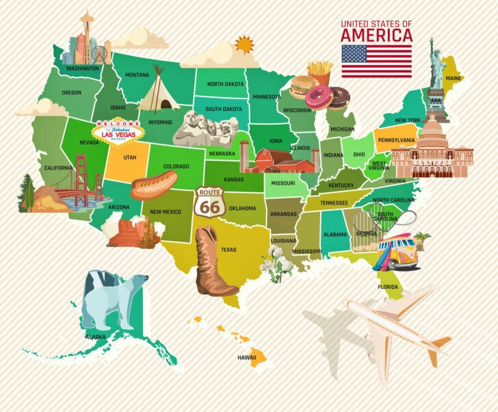 Map of Places To Visit In USA