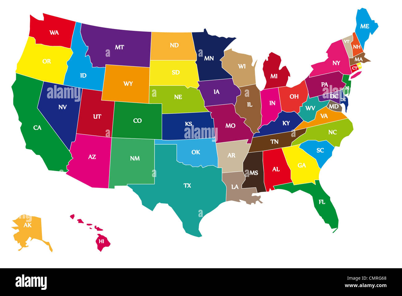 Usa Map States Hi-Res Stock Photography And Images - Alamy pertaining to Map Of The States In The Usa