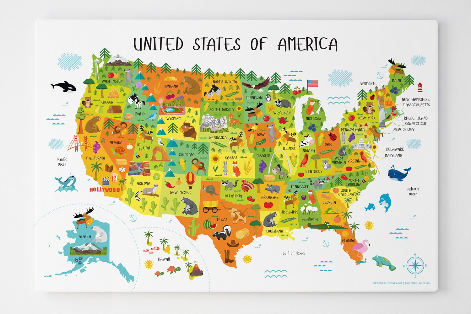 Usa Map, United States Map, Usa, Kids Map, Map Of Usa, Us Map in Map Of Places To Visit In Usa