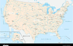 Usa Rivers Map Stock Vector Images – Alamy intended for Map of Lakes and Rivers In USA