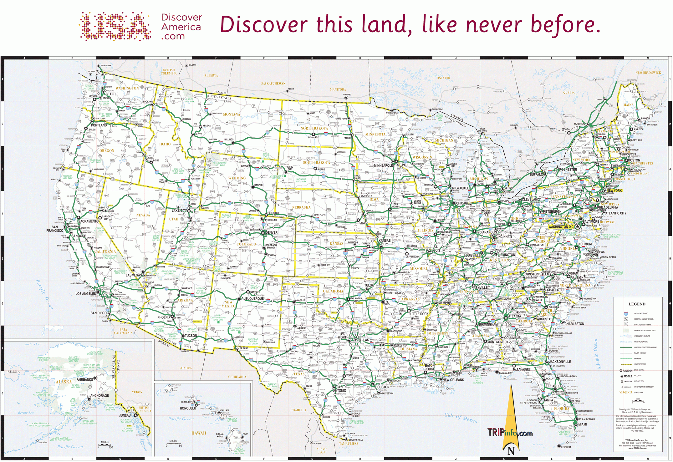 Usa Road Map intended for Map Of Usa With Major Roads