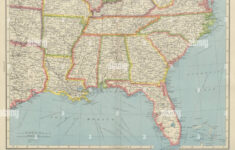 Usa Southern States Florida Georgia La Ms Al Nc Sc Tn Ar Ky with Map Of Georgia Usa And Florida