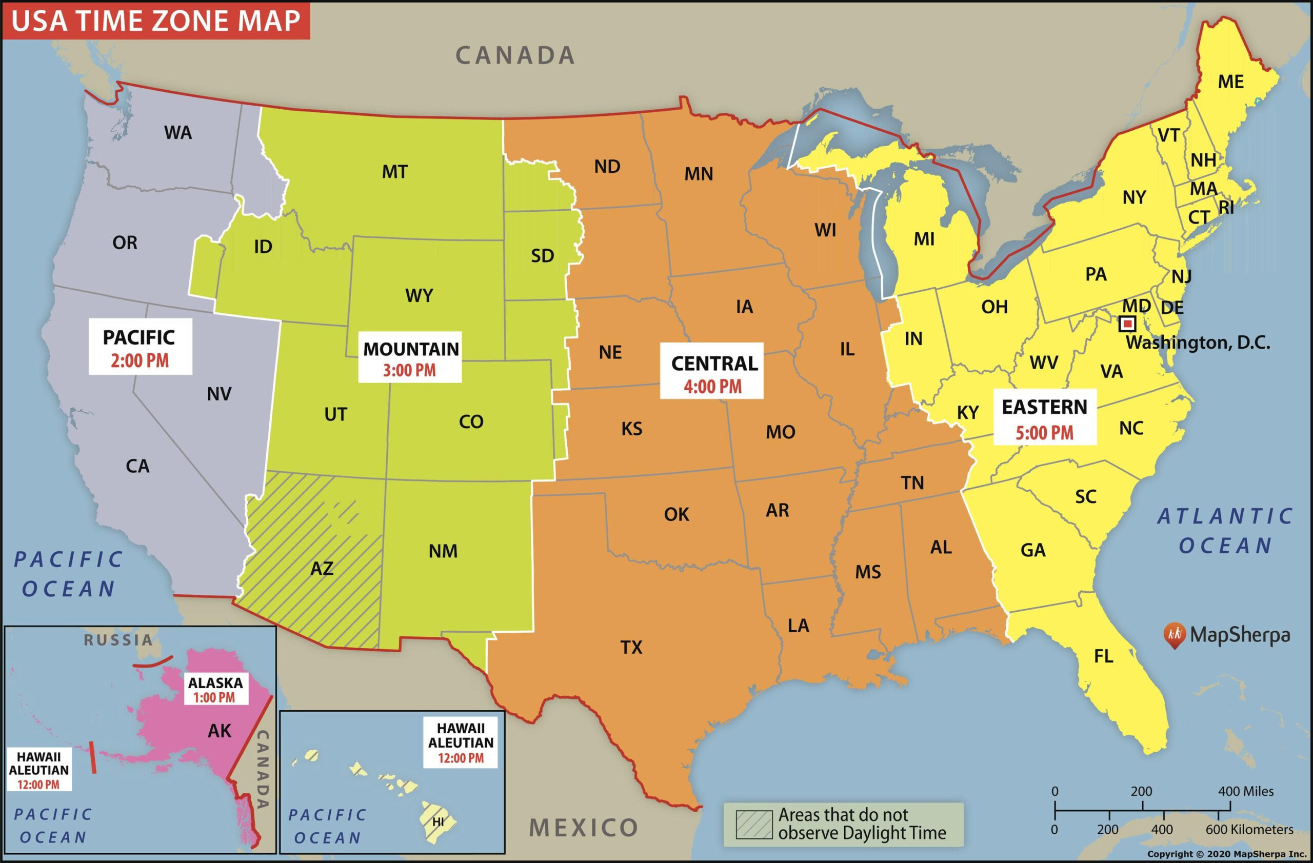 Usa Time Zone Map - Extra Large | Stanfords for Time Zone Map Of Usa States