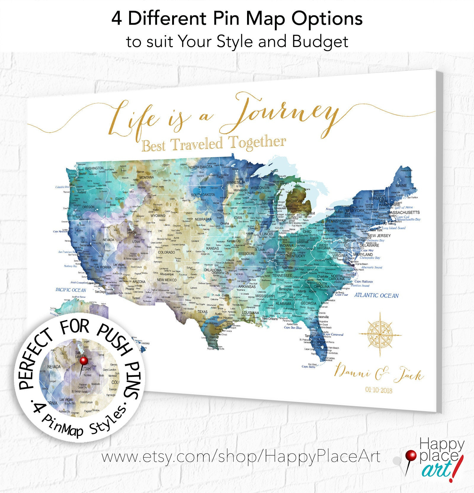Usa Travel Map For Push Pins, Wall Art Map Of United States within Wall Map Of Usa With Push Pins