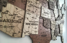 Usa Travel Map, Usa Wood Map, Wall Decor, 3D Map, Usa Map, Home for Wooden Map of USA For Pictures