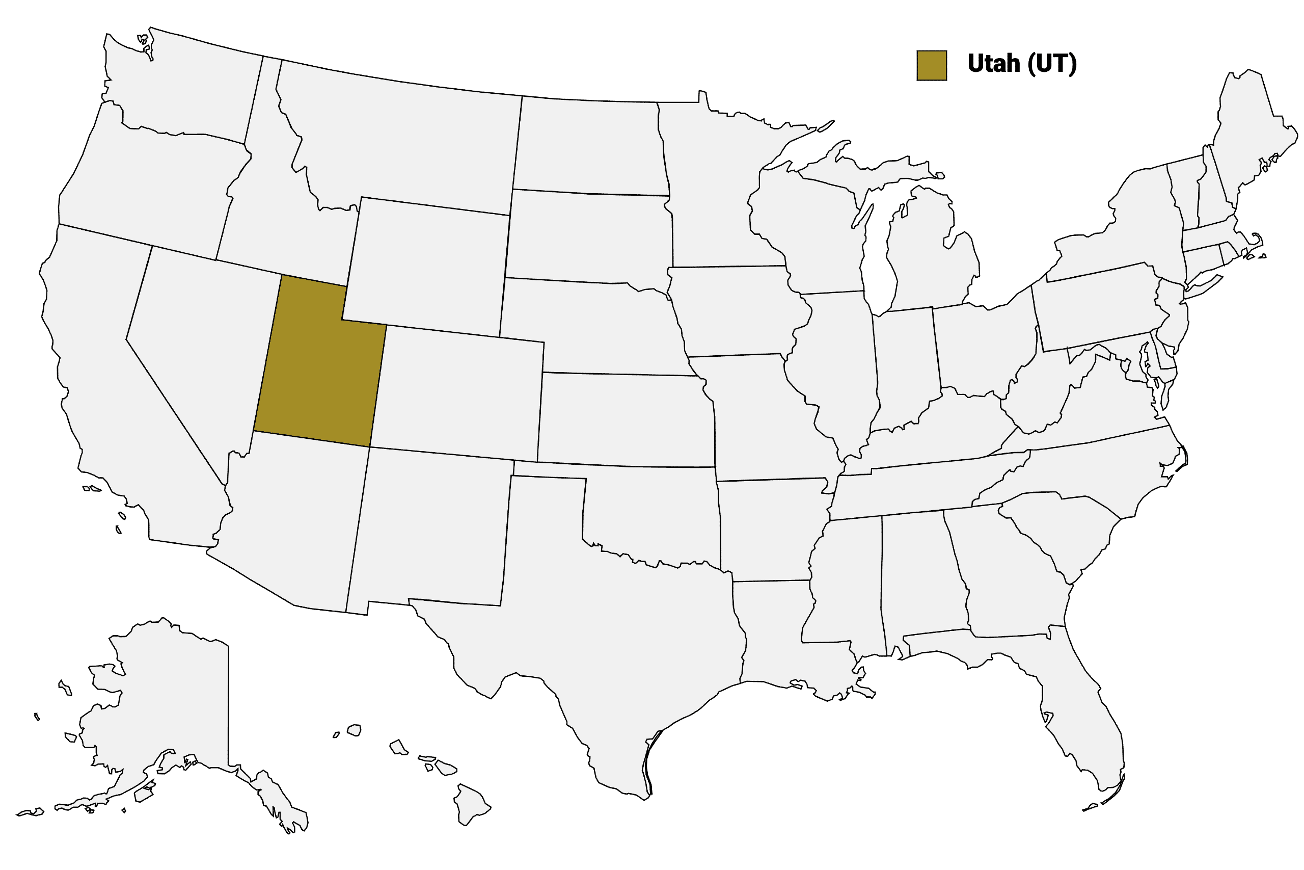 Utah Counties Map | Mappr in Utah In The Map Of Usa