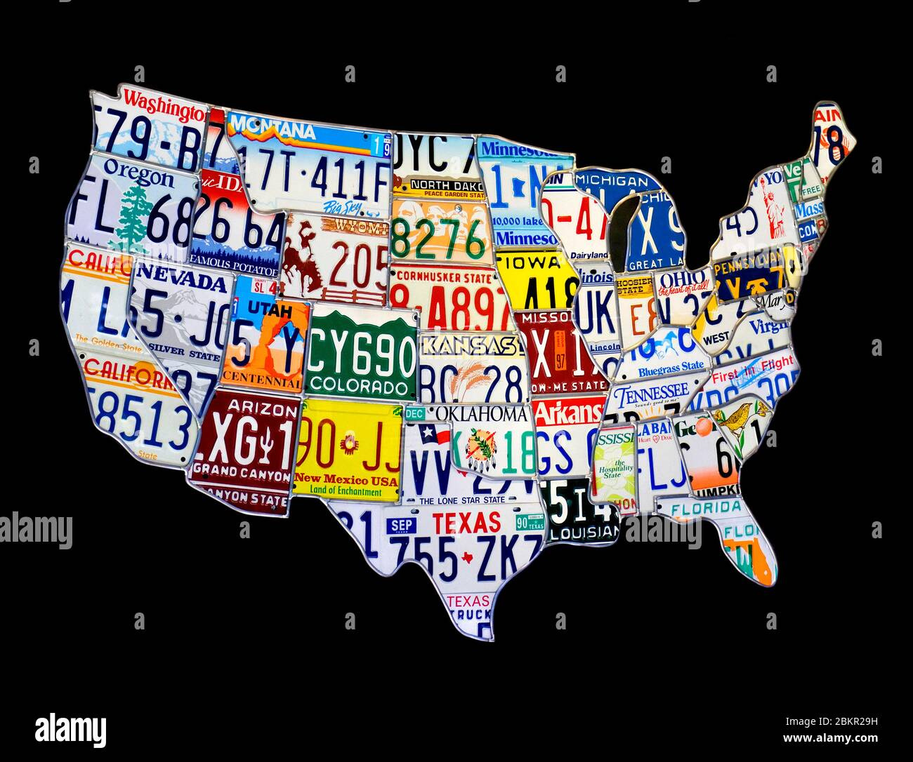 Vehicle Car Plates Usa Art Map Of The United States Of America throughout Map Of Usa Made Of States License Plates