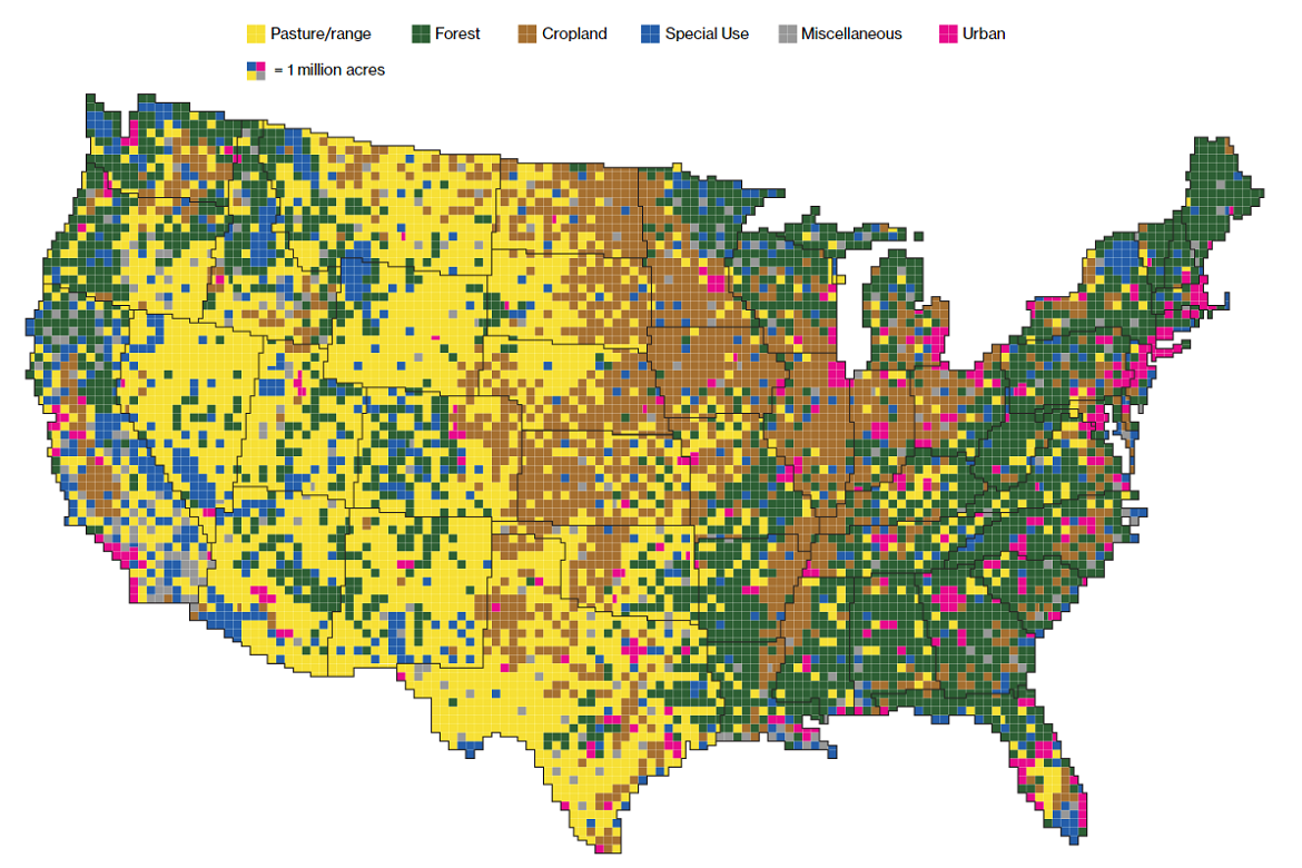 Visualizing Land Use In The United States – Center For Data Innovation within Map of Land Use In USA