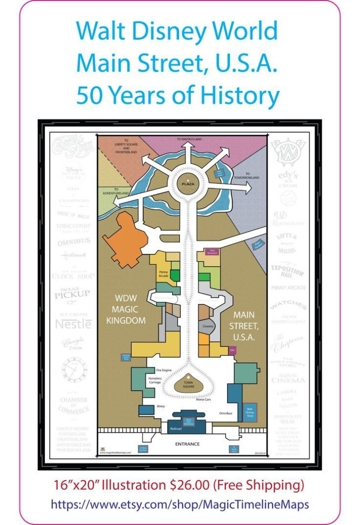 Map of Main Street USA Disney World Map of Main Street USA Disney World