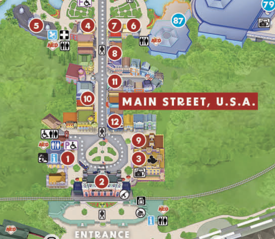 Walt Disney World Maps - All Four Parks And Skyliner Navigation inside Map of Main Street USA Disney World