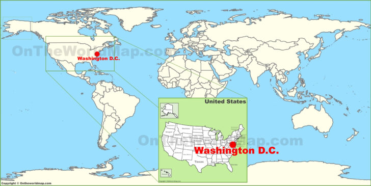 Show Washington Dc On Map of USA