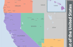 West Coast Of The United States Royalty Free Vector Image inside Map of West Coast States USA