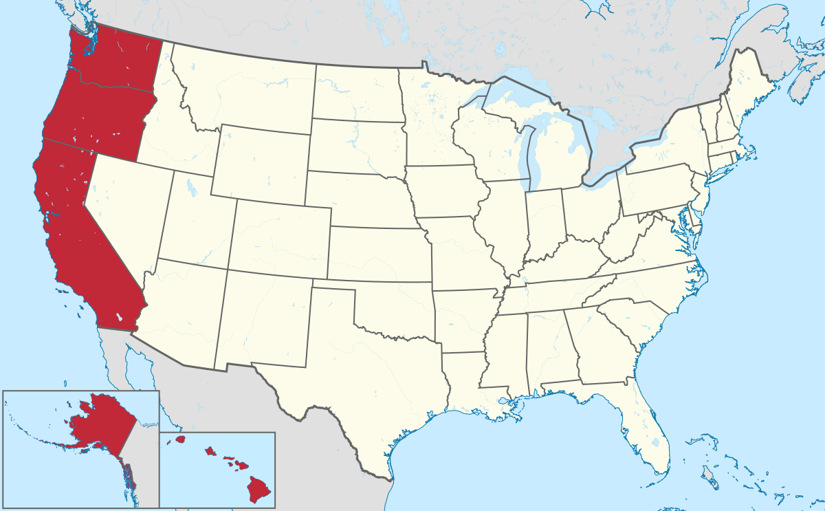 West Coast Of The United States - Wikipedia within States On the West Coast of USA Map