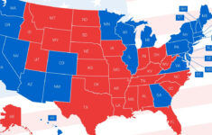 What Painted Us So Indelibly Red And Blue? inside Map of USA Blue and Red States 2025