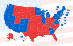 What Painted Us So Indelibly Red And Blue? intended for Political Map of USA Red and Blue States