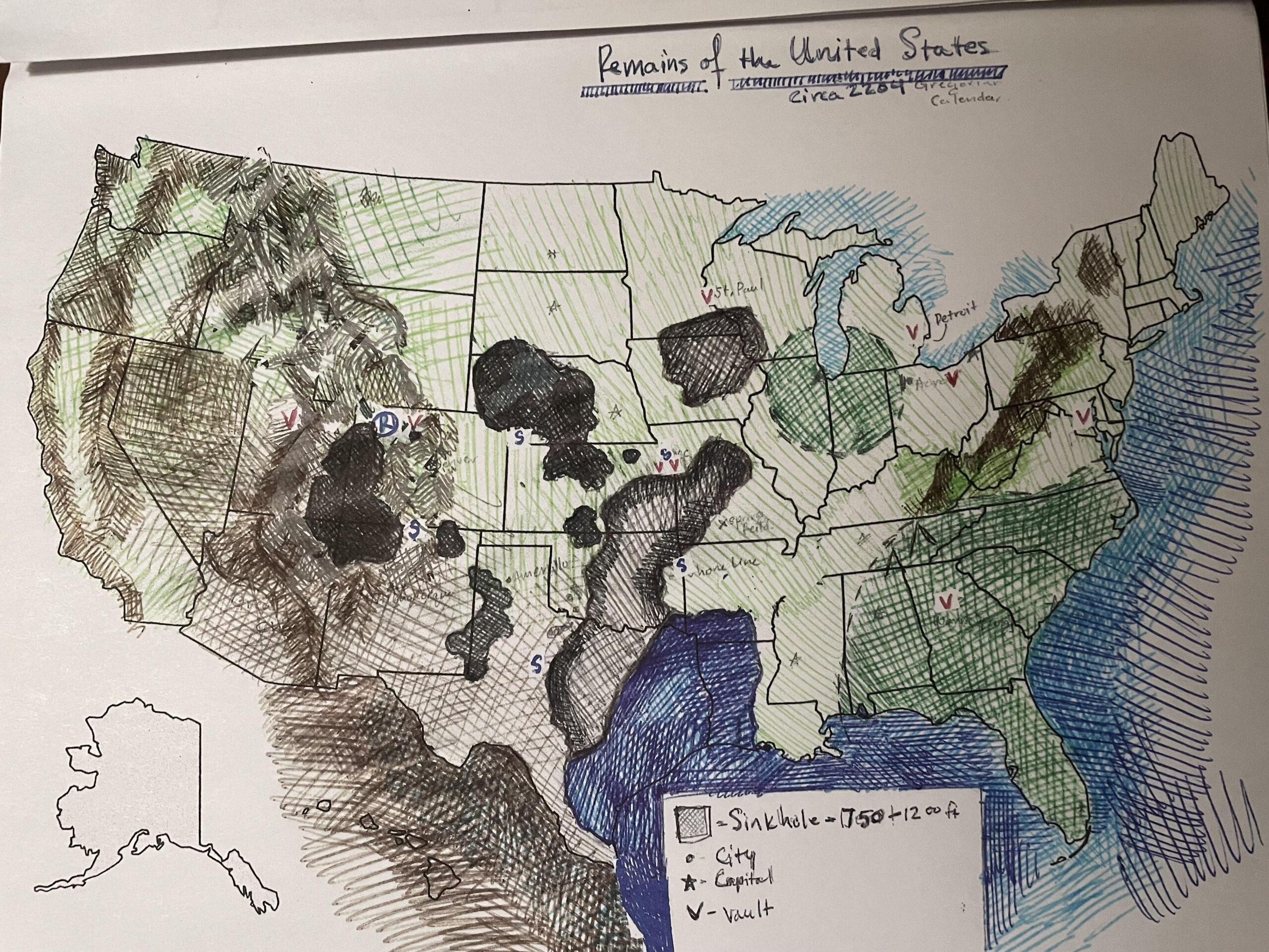What Remains Of The United States After A Slow Decline. Excessive pertaining to Map of Sinkholes In the USA