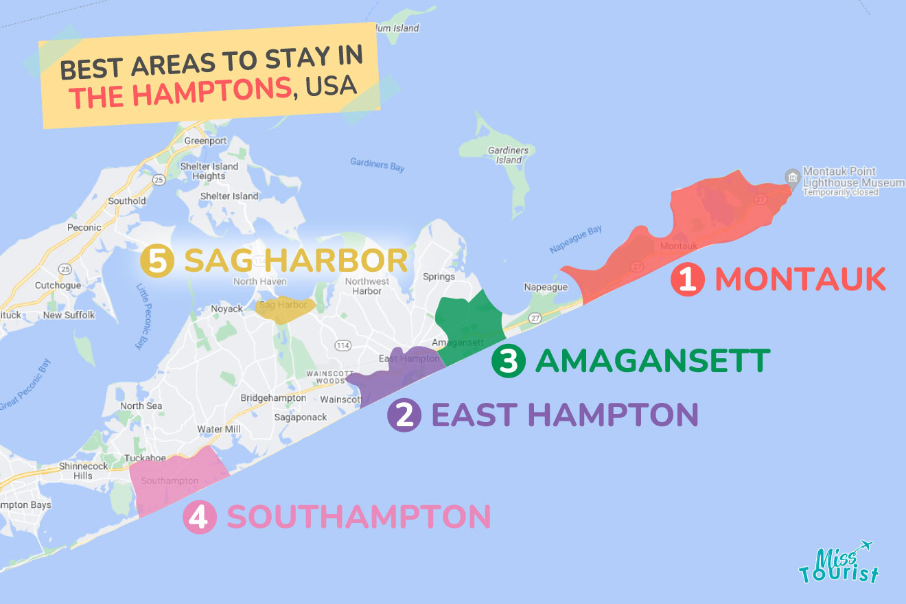 Where To Stay In The Hamptons • 5 Amazing Areas + Hotels intended for Map Of Hampton Inns In Usa