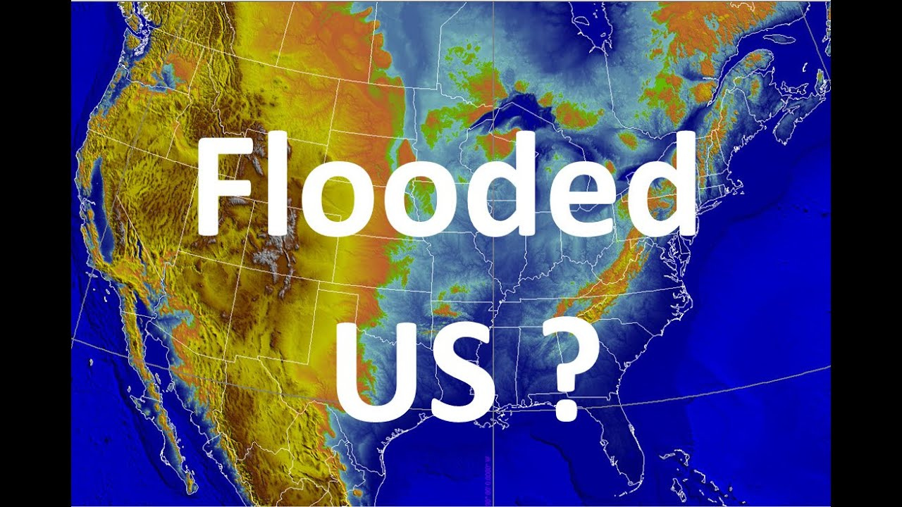 Where Us Would Be Flooded If A Pole Shift Reaches [Igeo.tv] for Map Of Usa After Pole Shift