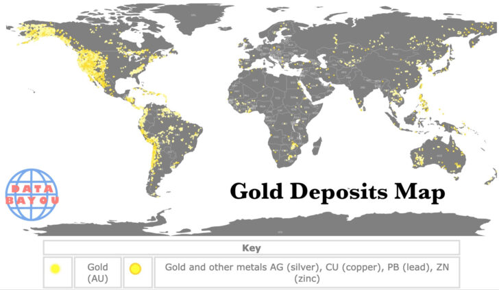 Map of Gold Mines In the USA Map of Gold Mines In the USA