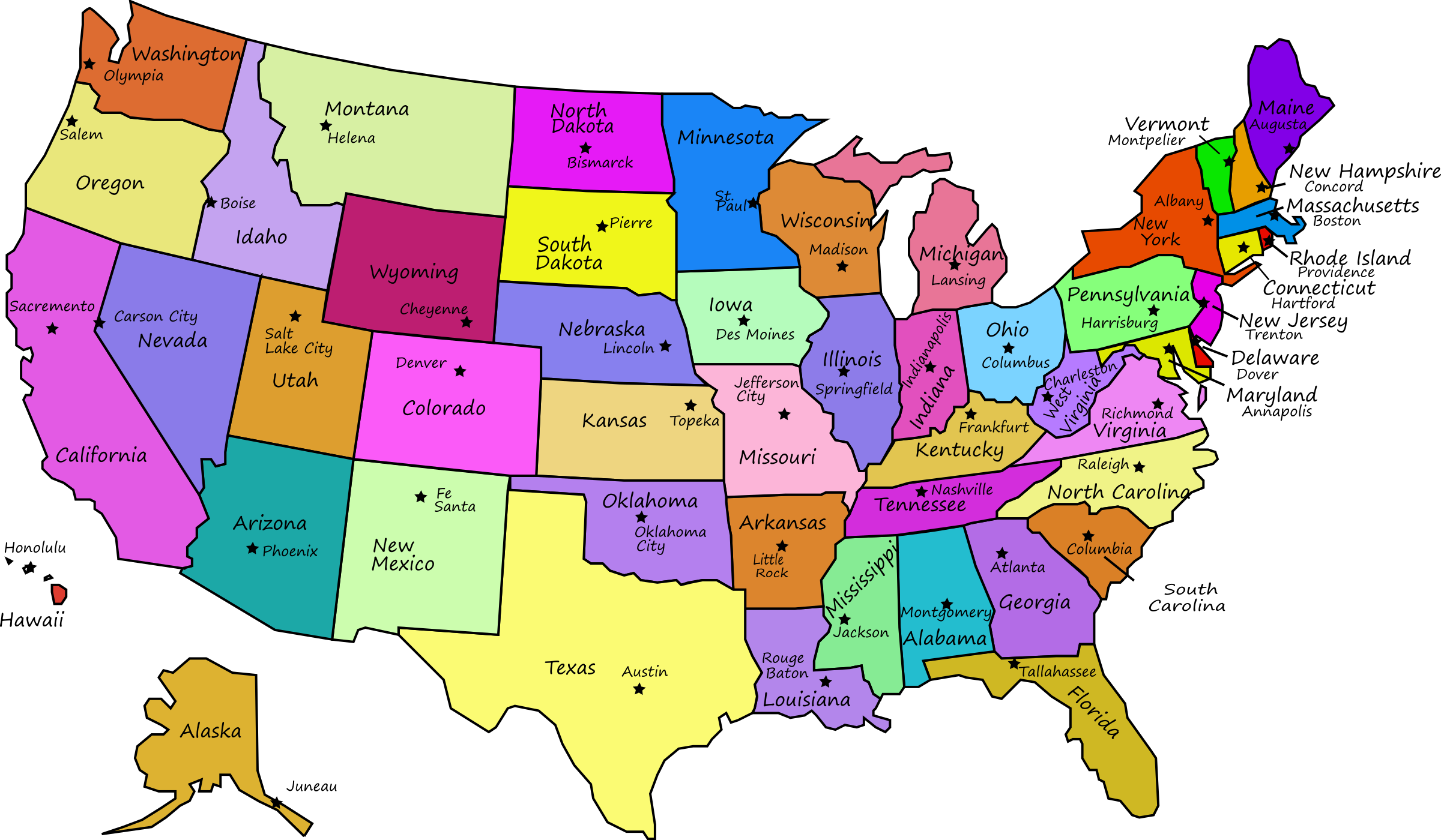 World Map United States Usa Wall Map 39.4 X 27.5 - Capitals inside Map Of Usa With Capital Cities