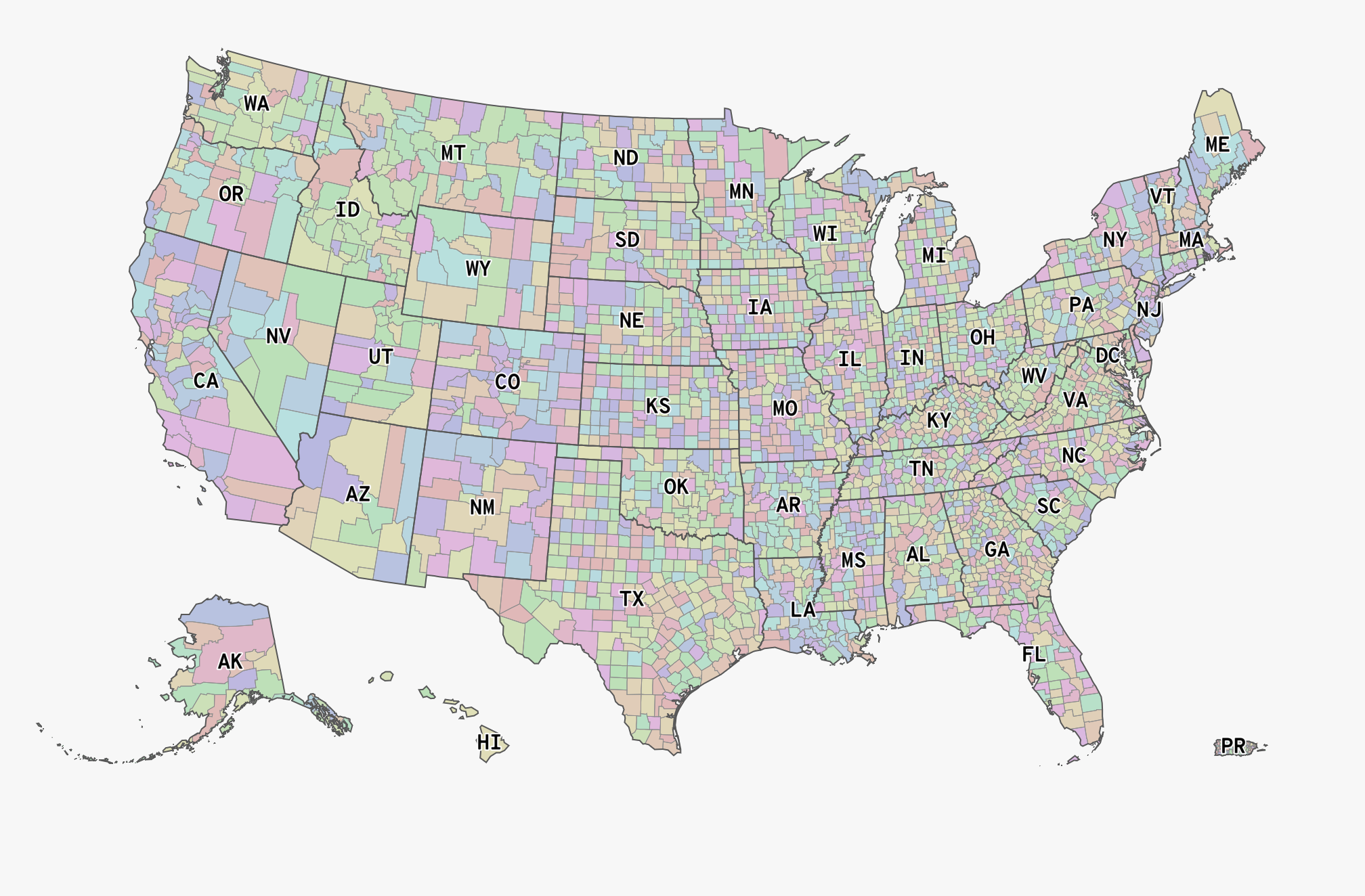 Www.mapbox throughout Map of USA States and Puerto Rico