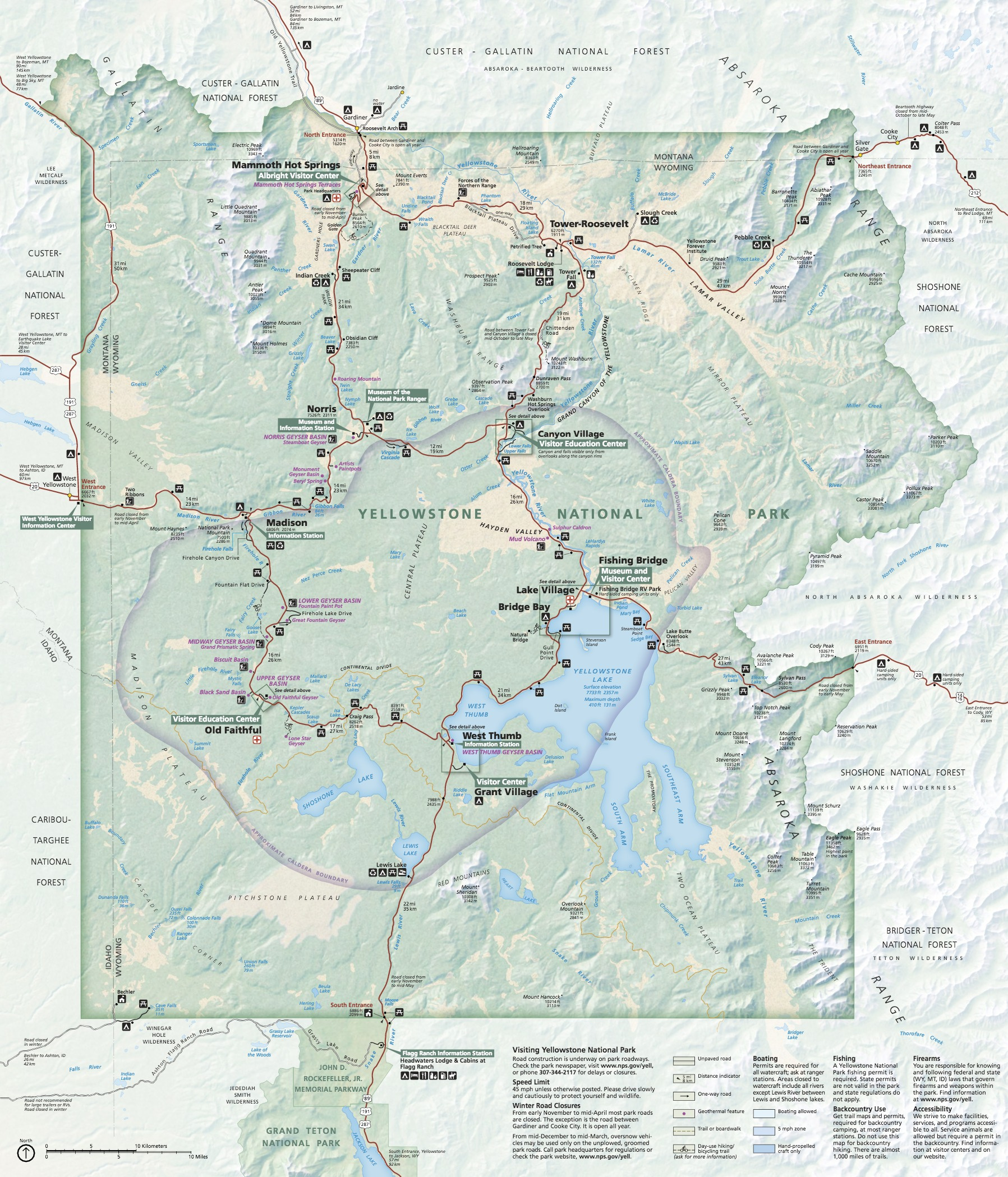 Yellowstone National Park Map | U.s. Geological Survey regarding Map Of Usa Showing Yellowstone National Park