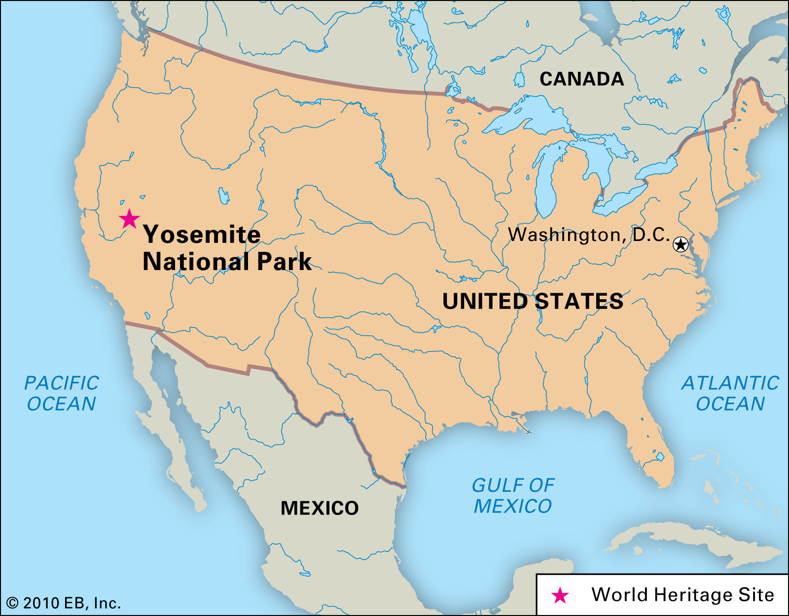 Yosemite National Park | Location, History, Climate, &amp;amp; Facts inside Map Of Usa Yosemite National Park