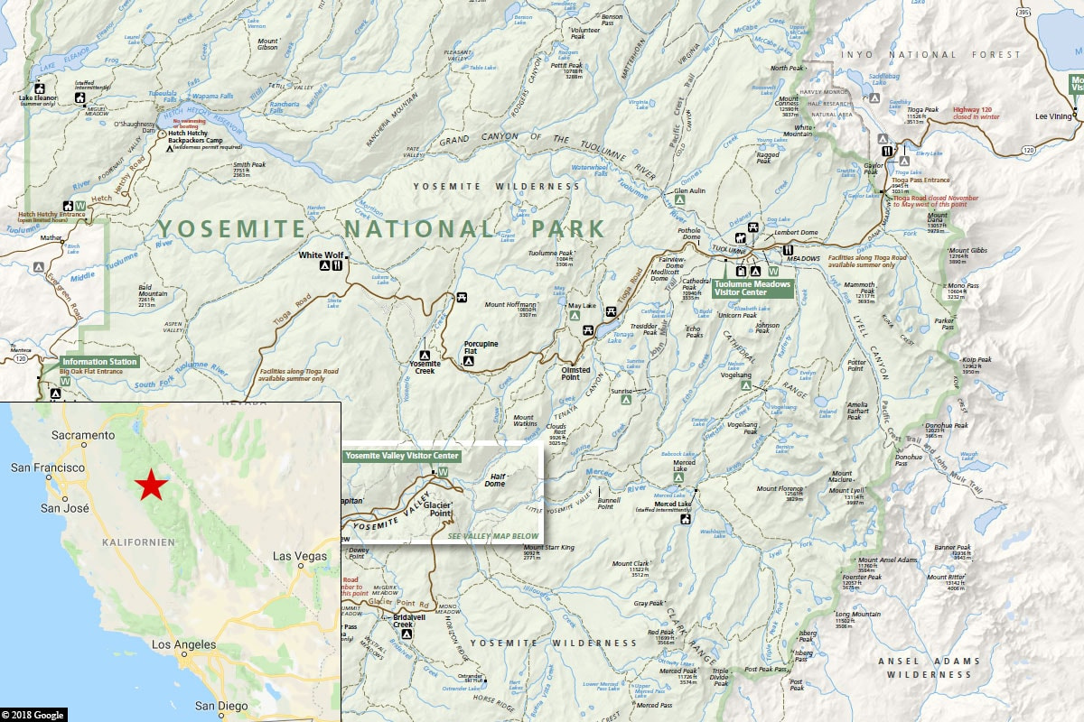 Yosemite National Park - Things To Know &amp;amp; Tioga Pass (Usa) for Map of USA Yosemite National Park